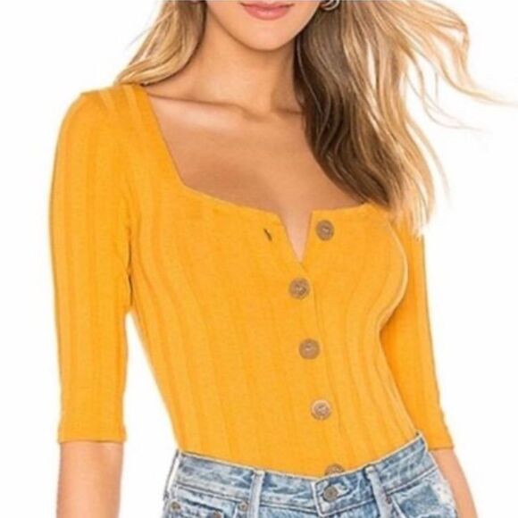FREE PEOPLE Central Park Button Up Cardigan Ribbed Top Size XS - Picture 1 of 7